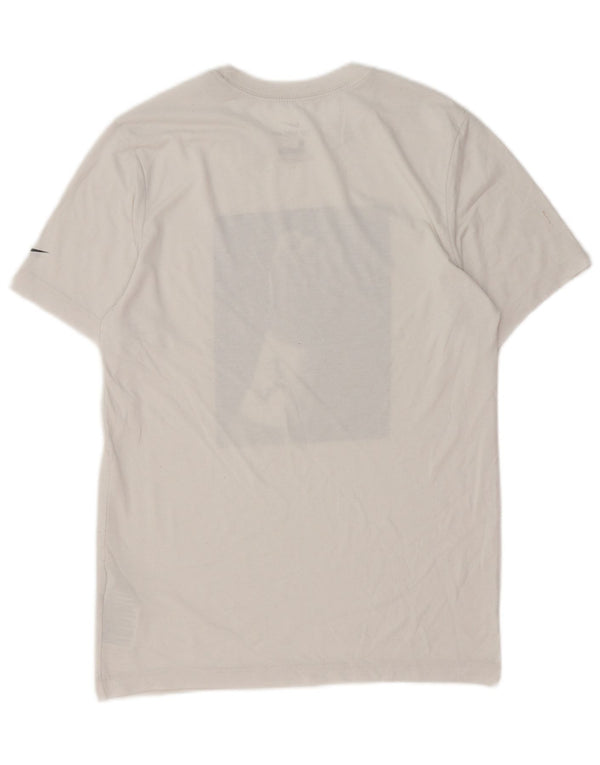 Nike Herre Dri Fit grafisk T-shirt top lille hvid bomuld