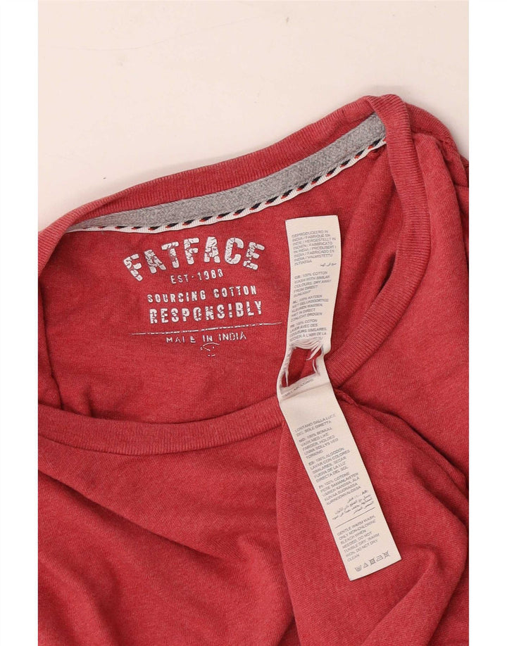 Fat Face Herre T-Shirt Top Stor Pink Bomuld