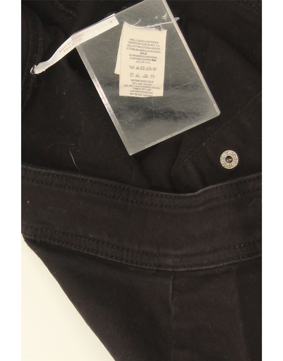 VINTAGE Womens Mini Denim Skirt US 4 Small W28 Black Cotton Vintage Vintage and Second-Hand Vintage from Messina Hembry 