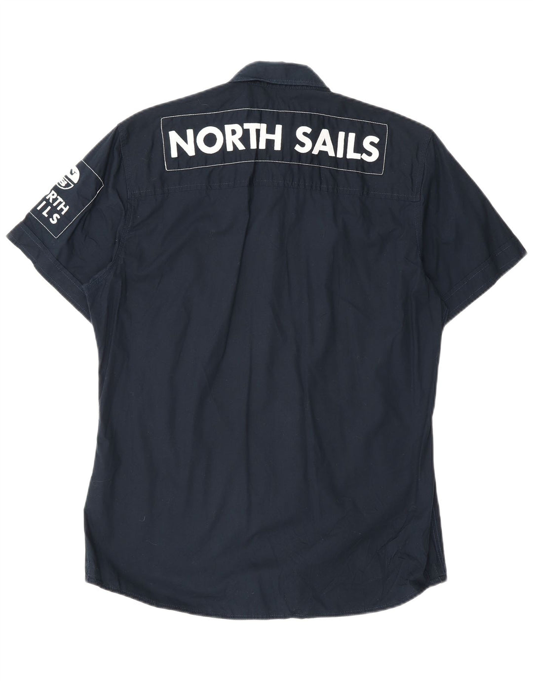 North Sails Herre grafisk kortærmet skjorte medium marineblå bomuld