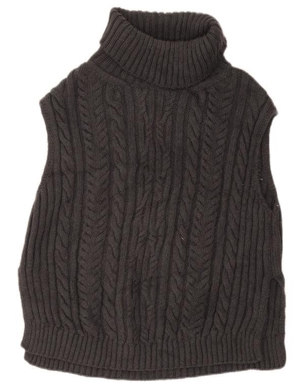 Marks & Spencer Dame Oversized Vest Tank Top UK 10 Small Grå Akryl