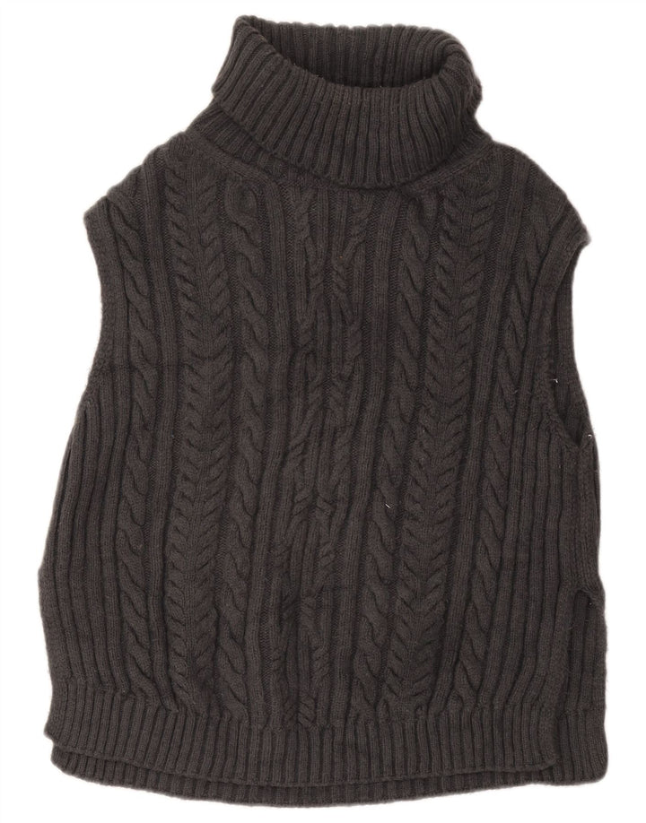 Marks & Spencer Dame Oversized Vest Tank Top UK 10 Small Grå Akryl