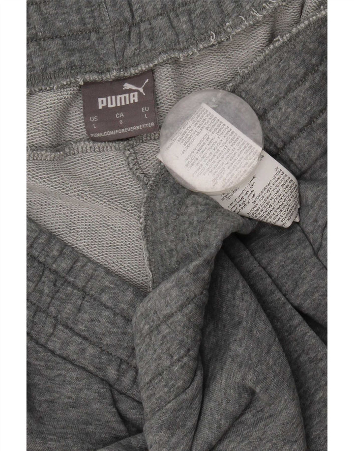 Puma Sportshorts til mænd, store grå flækkede bomuld