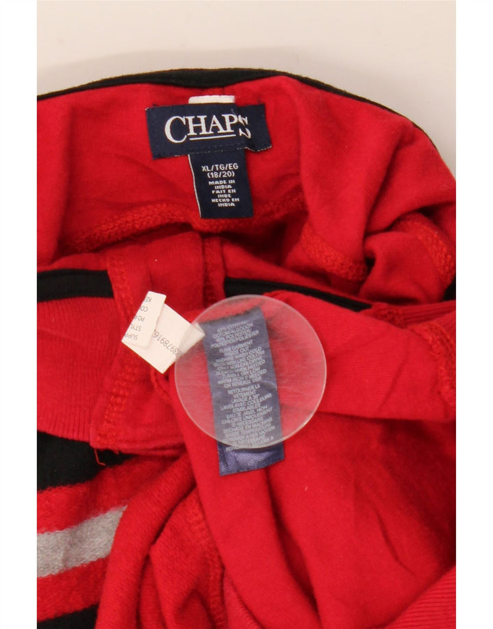 CHAPS Drenge Button Neck sweater 15-16 år XL Rød Colourblock