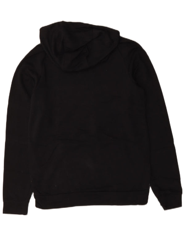 Nike Mens Dri Fit Graphic Hoodie Jumper Small Black Polyester