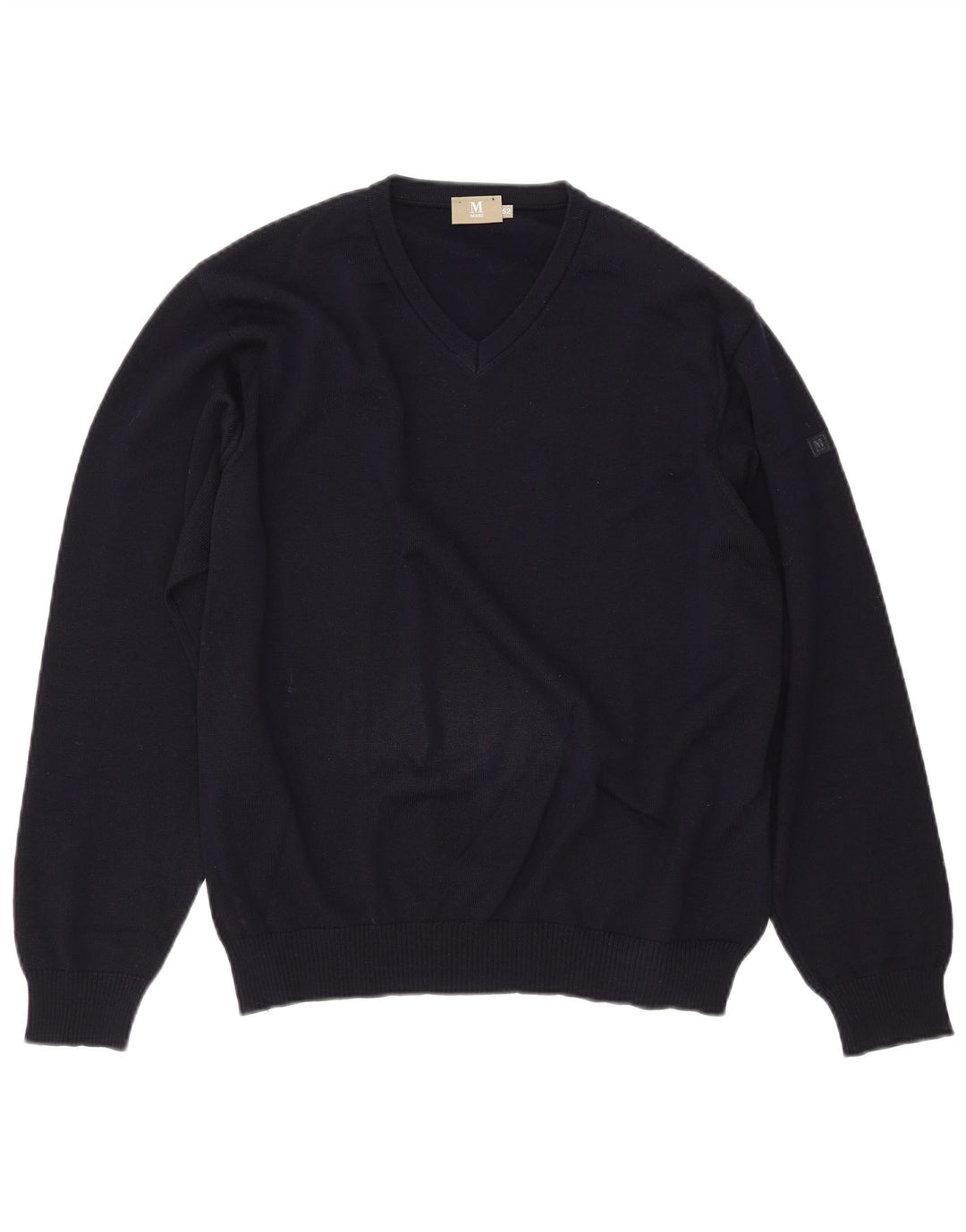 MARZ Herre V-hals sweater IT 52 Stor marineblå uld