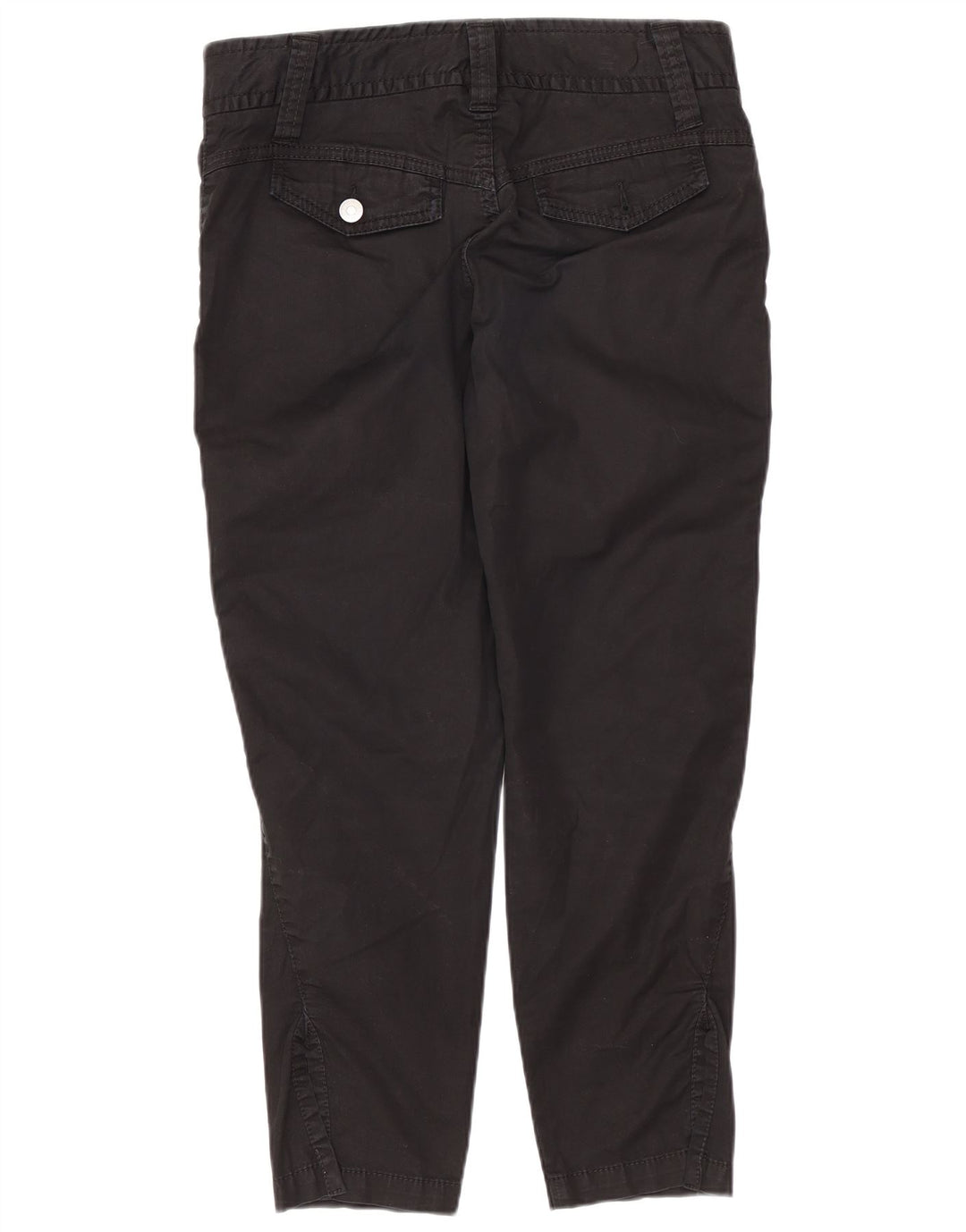 Benetton Dame Slim Cropped Trousers W36 L24 Sort