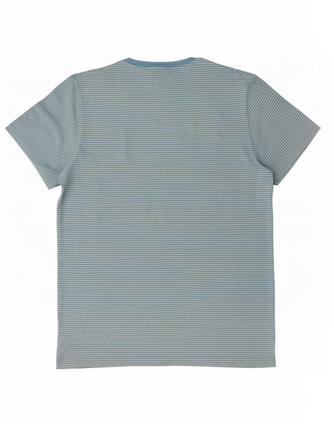 Cos Herre Regular T-Shirt Top Medium Blue Pinstripe Bomuld