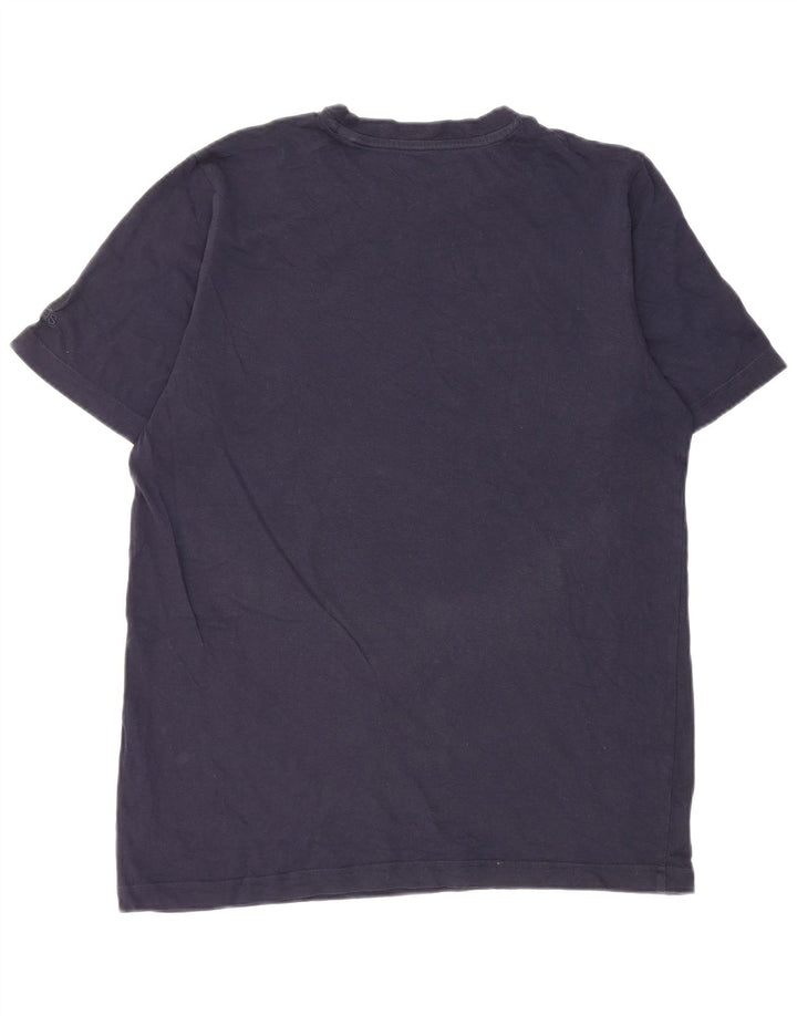 Adidas Herre grafisk T-shirt Top Medium Marineblå Bomuld