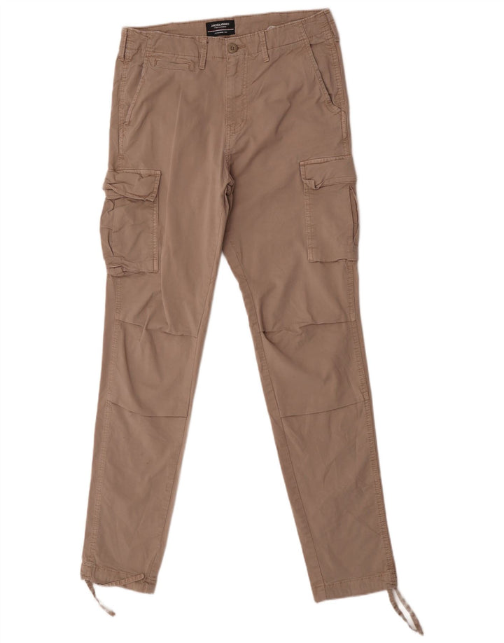 Jack & Jones Herre Slim Cargo Bukser W30 L34 Beige Bomuld