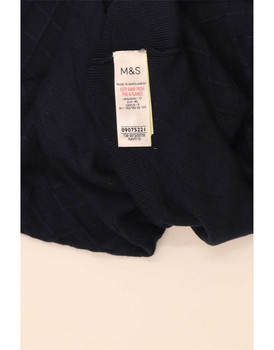 Marks & Spencer Dame sweater med rund hals DK 12 Medium Navy Blue