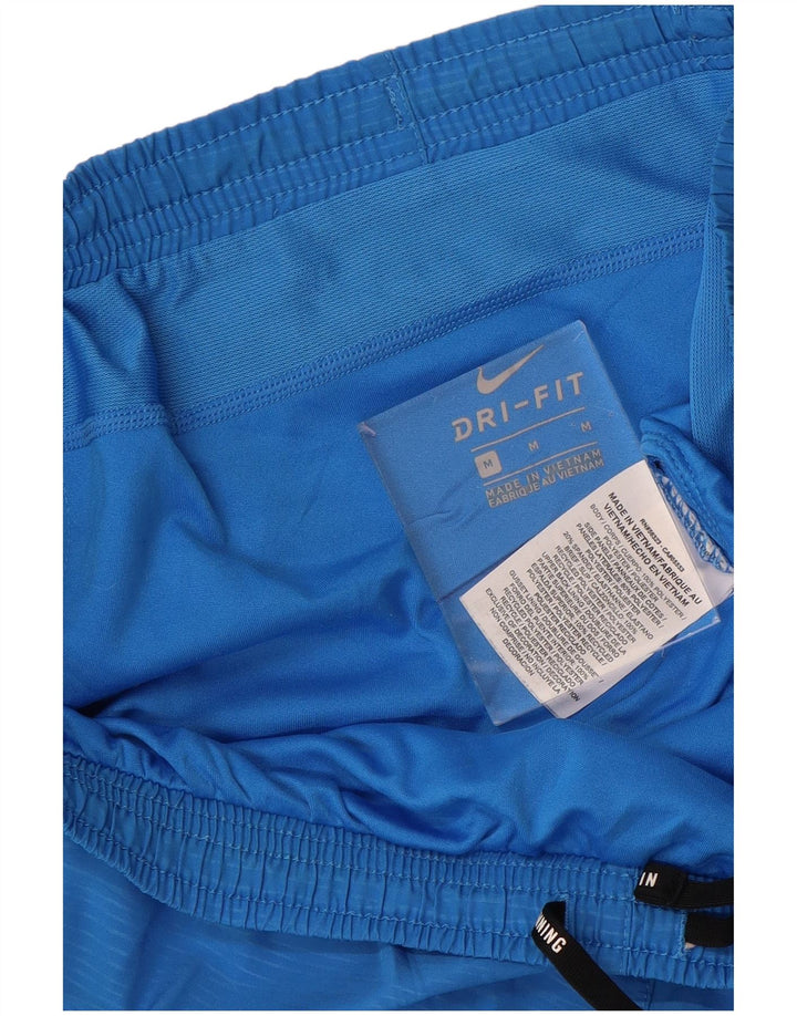 NIKE Womens Dri Fit Sport Shorts UK 14 Medium  Blue Polyester