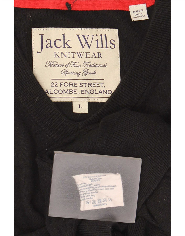 Jack Wills Herre V-hals sweater Stor sort bomuld