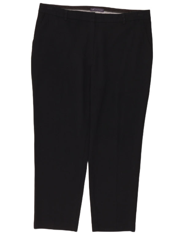 Marks & Spencer, koniske jakkesætsbukser til kvinder UK 18 XL W40 L28 Sort