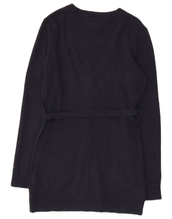 TOMMY HILFIGER Cardigantrøje til kvinder UK 12 Mellem marineblå bomuld