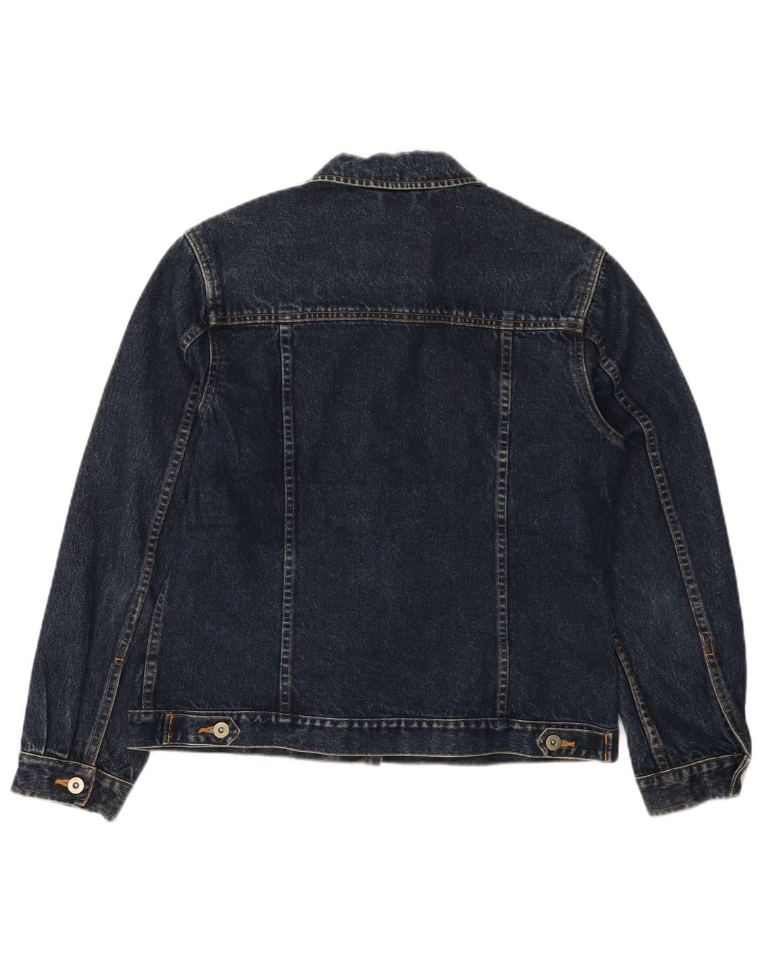 EDDIE BAUER Dame denimjakke UK 14 Medium Navyblå Bomuld