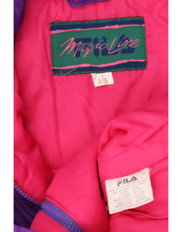 FILA Herre Magic Line Loose Fit Windbreaker Jacket UK 36 Small Purple