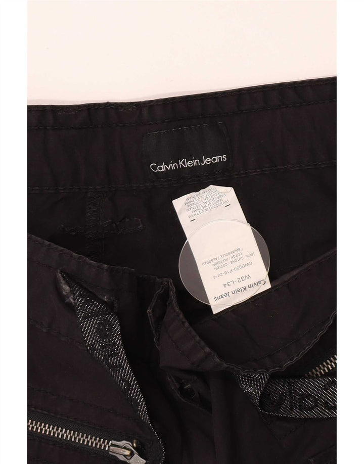 Calvin Klein Jeans Dame Cargo Shorts W32 Medium Sort Bomuld