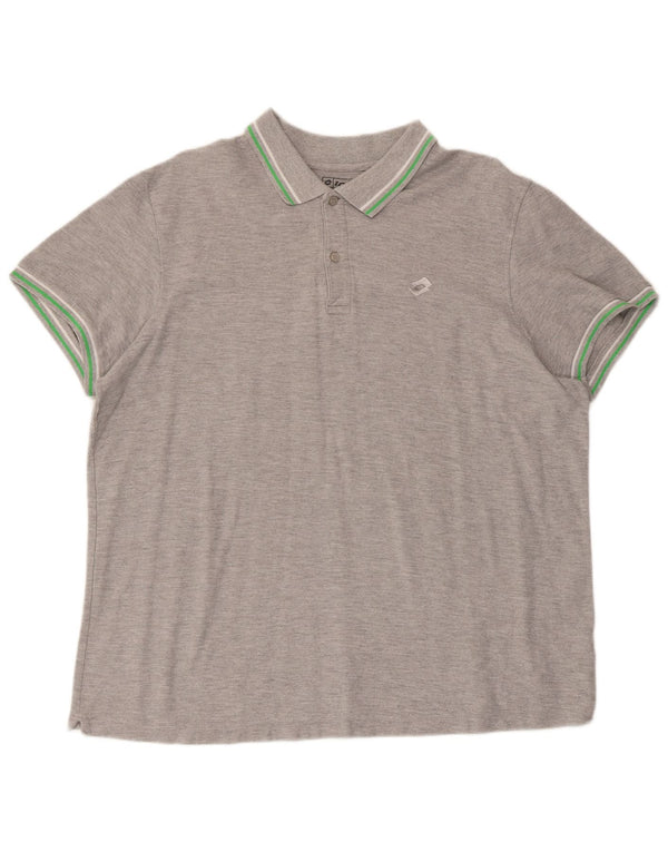 Lotto Mens Polo Shirt 2XL Grey Cotton