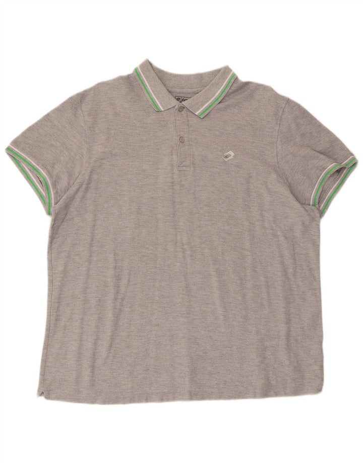 Lotto Herre Polo Shirt 2XL Grå Bomuld