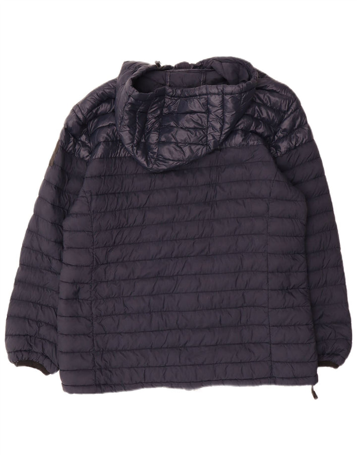 North Sails Dame Hætte Polstret Jakke UK 18 XL Navy Blue Polyamide