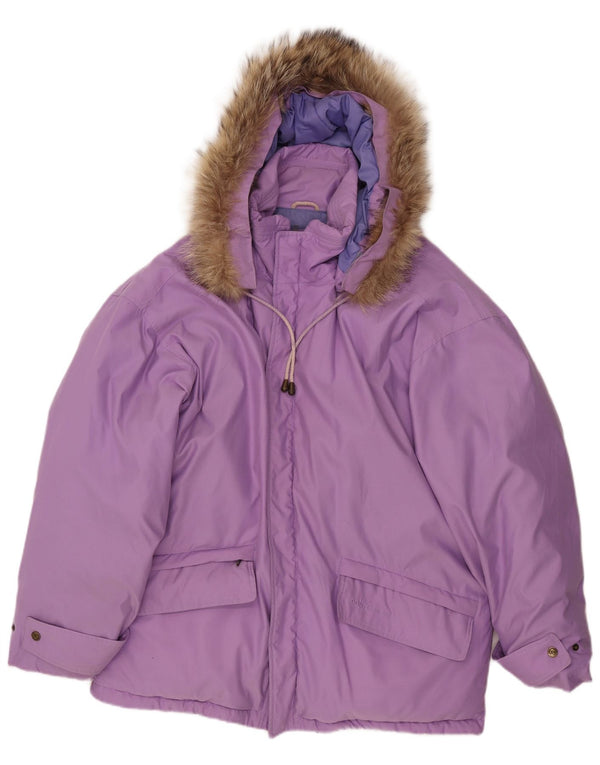 Vintage herre hættepolstret jakke UK 40 Large Purple