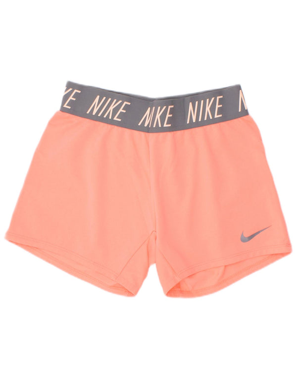 Nike piger Dri Fit grafiske sportsshorts 10-11 år Medium Pink Colourblock