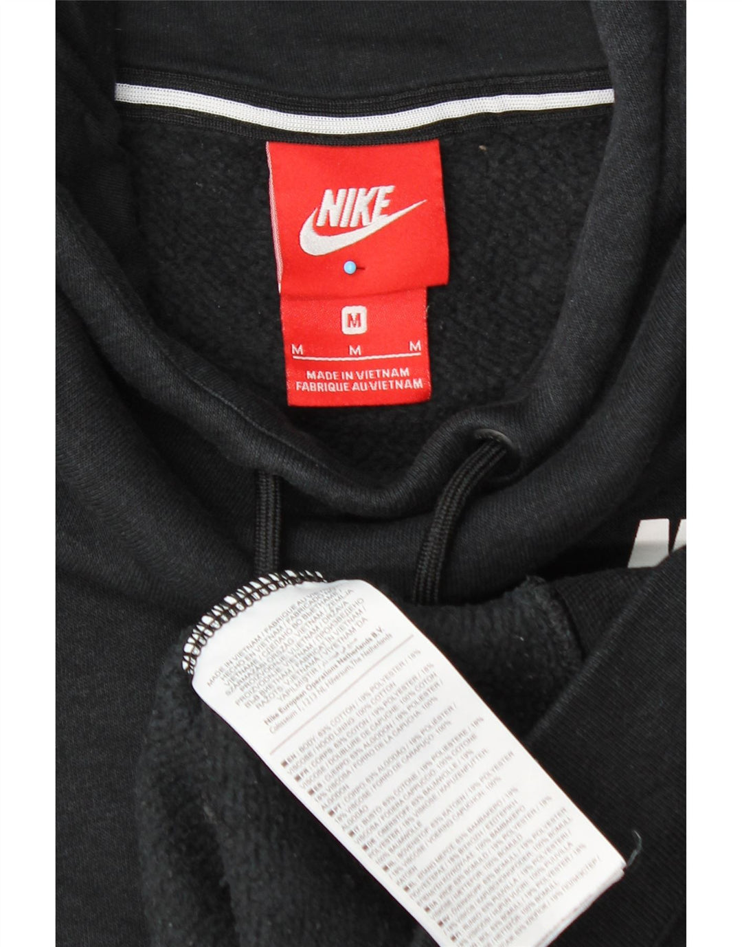 NIKE Grafisk hættetrøje til mænd mellem sort bomuld
