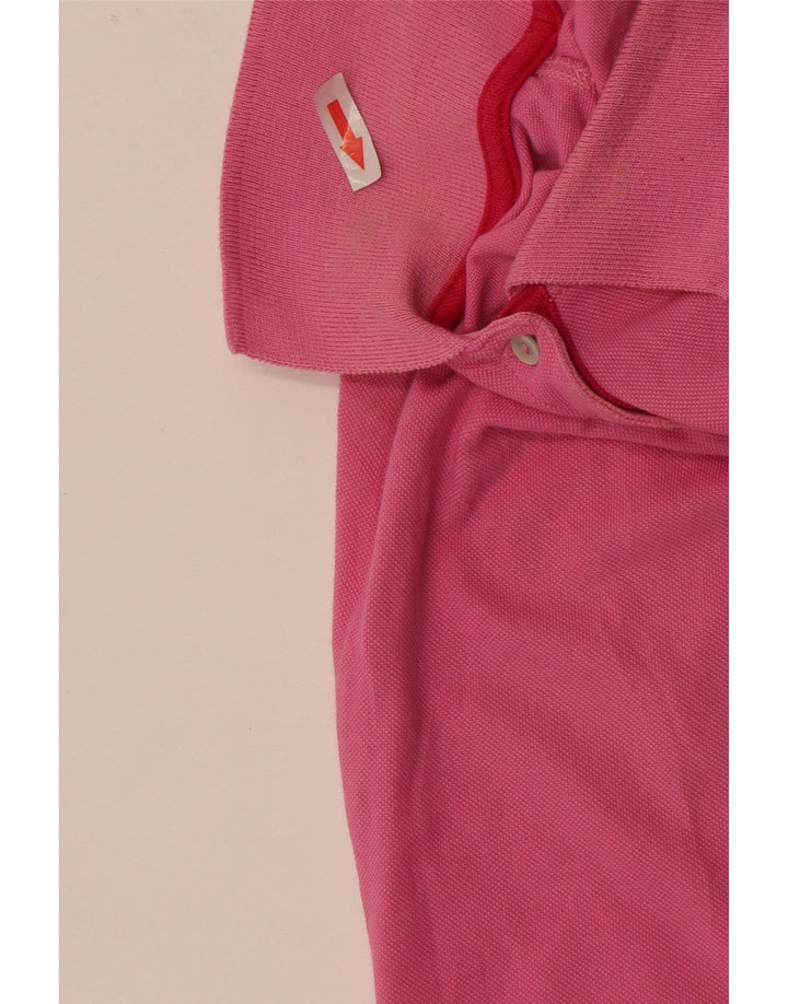 Champion Womens Heritage Fit Polo Shirt UK 14 Medium Pink