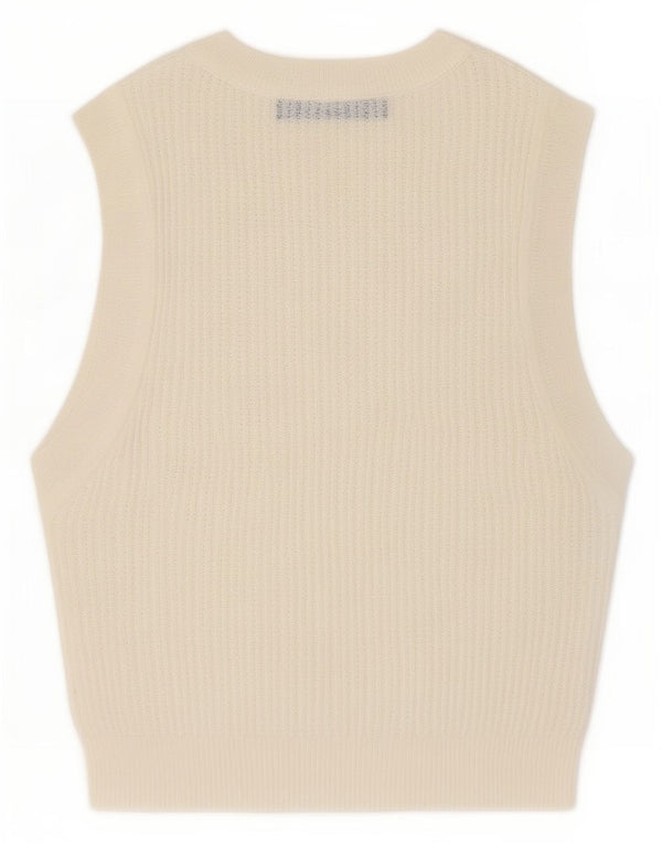 Zara Womens Crop Vest Top UK 8 Small White