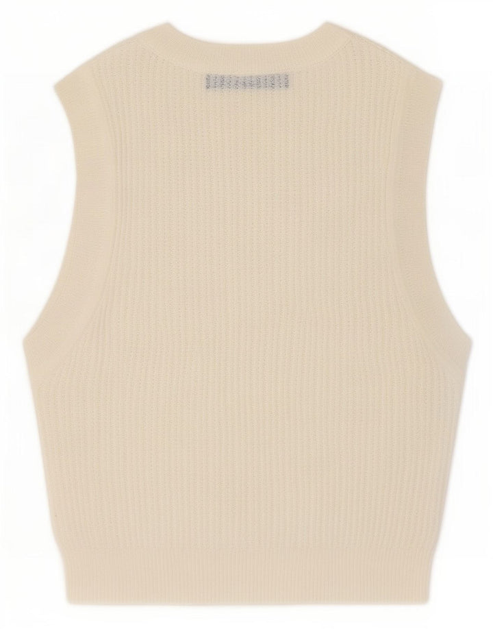 Zara Womens Crop Vest Top UK 8 Small White
