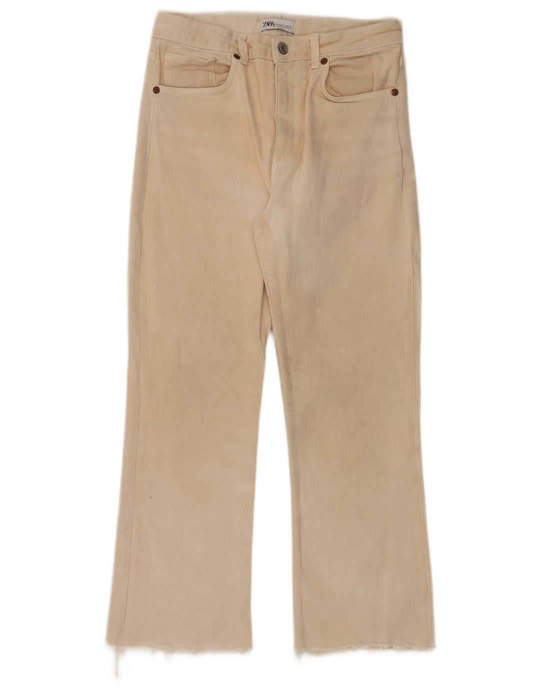 Zara Dame Bootcut Casual Bukser EU 40 Medium W30 L26 Beige