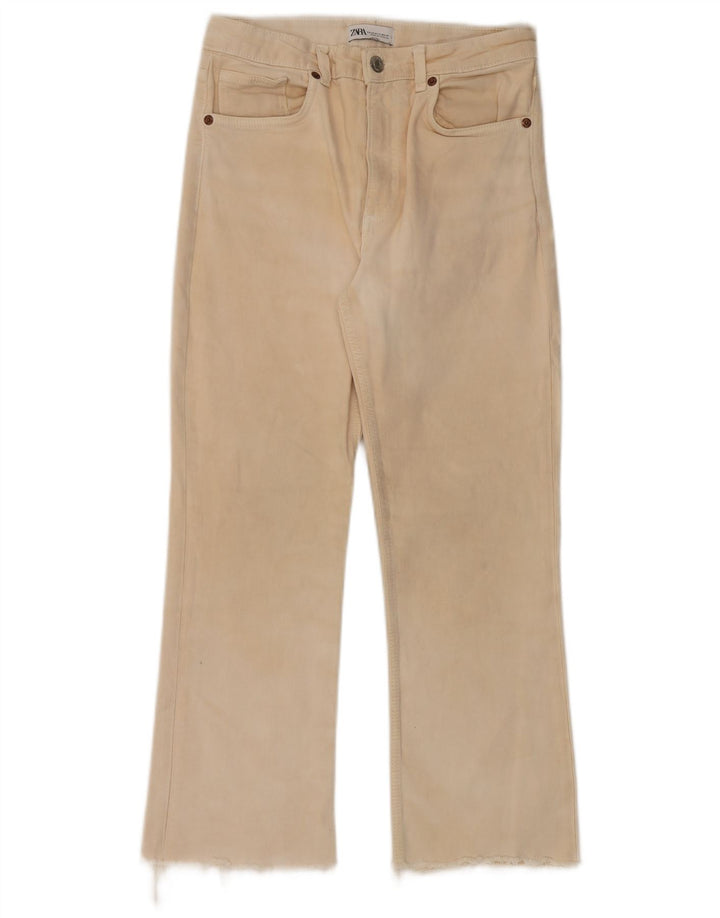 Zara Dame Bootcut Casual Bukser EU 40 Medium W30 L26 Beige
