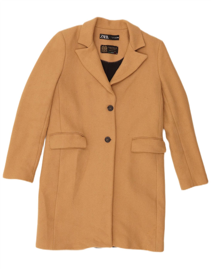 Zara Dame Overfrakke UK 12 Medium Brun