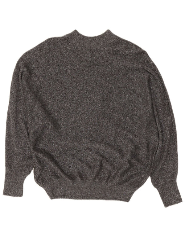 Marks & Spencer Dame Turtle Neck Jumper Sweater UK 14 Medium Grey Flecked