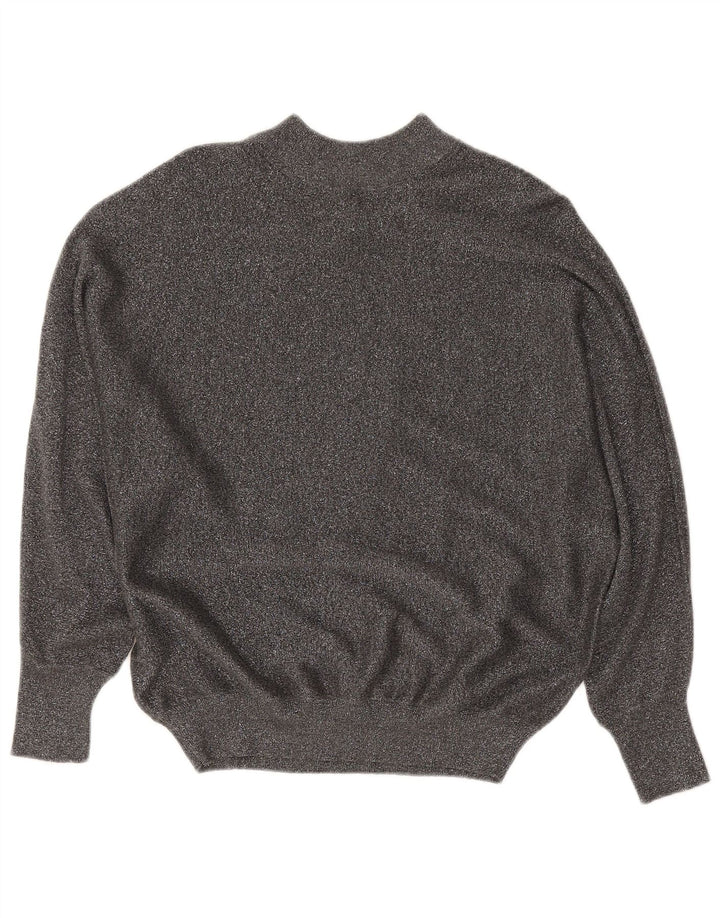 Marks & Spencer Dame Turtle Neck Jumper Sweater UK 14 Medium Grey Flecked