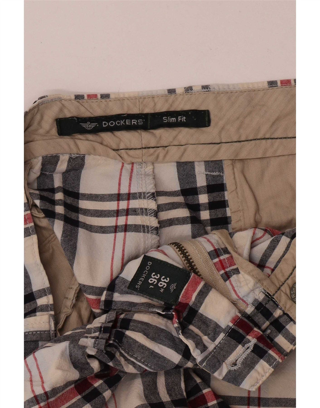 Dockers Herre Khakis Slim Fit Casual Shorts W36 Stor flerfarvet ternet