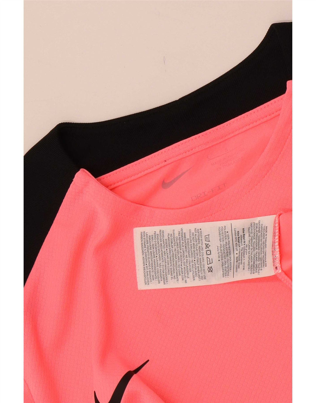 Nike Herre Dri Fit T-shirt Top Stor Pink Colourblock Polyester