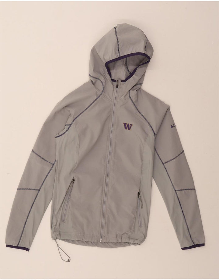 COLUMBIA Womens Omni-Shade Tracksuit Top Jacket UK 10 Small Grey Vintage Columbia and Second-Hand Columbia from Messina Hembry 