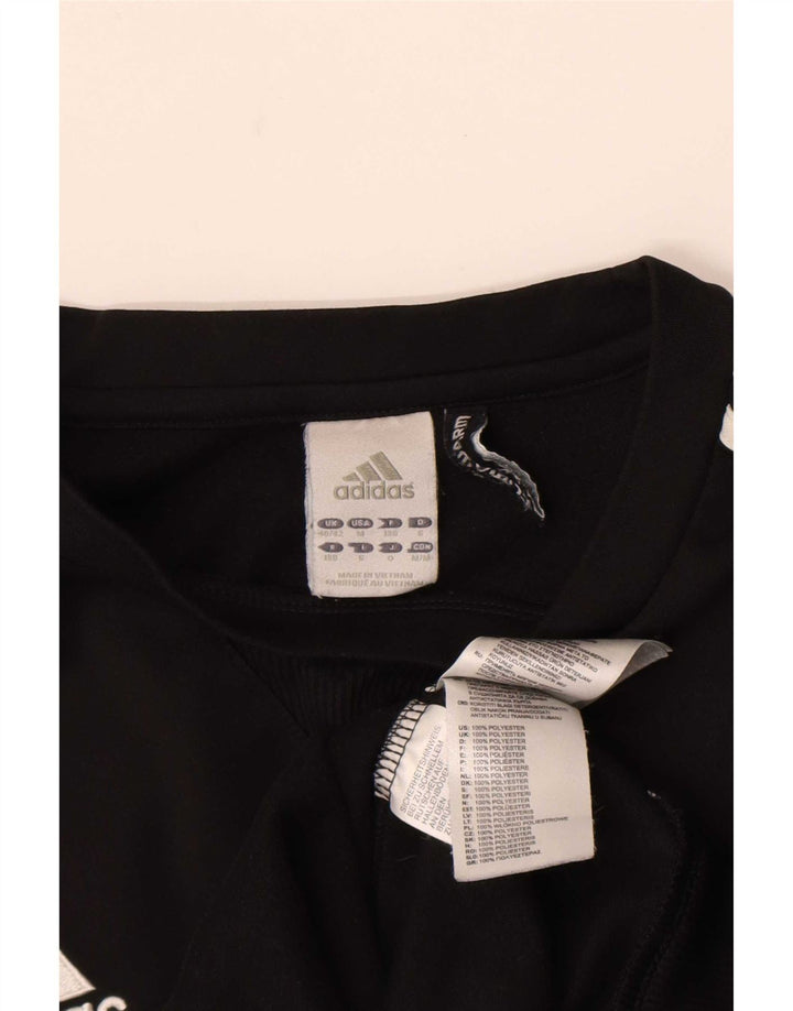 Adidas Herre Climalite Sweatshirt Jumper UK 40/42 Medium Sort Polyester