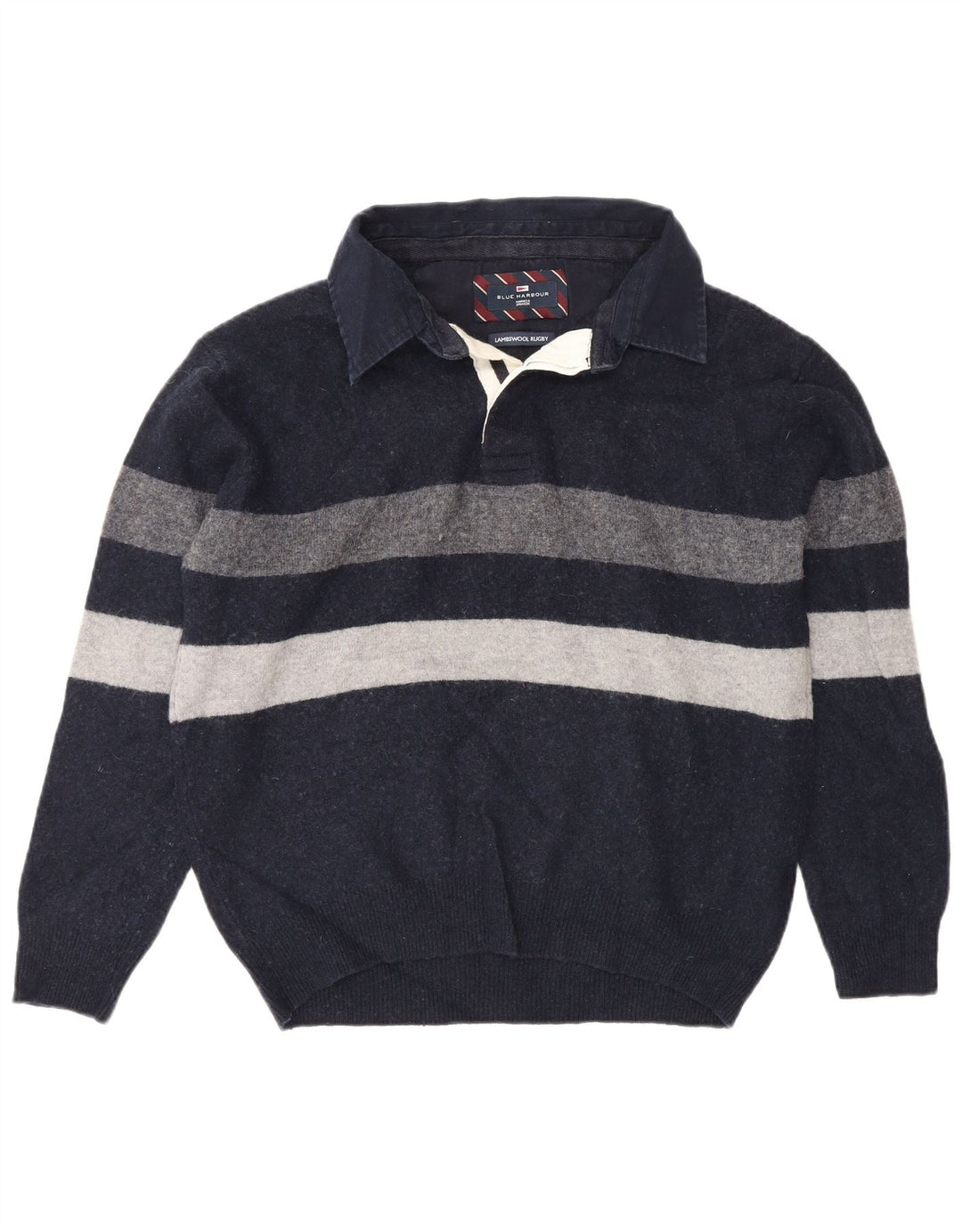 Marks & Spencer Herre Blue Harbor Polo Neck Jumper Sweater Large Navy