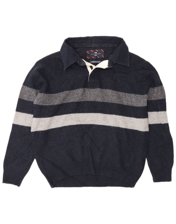 Marks & Spencer Herre Blue Harbor Polo Neck Jumper Sweater Large Navy