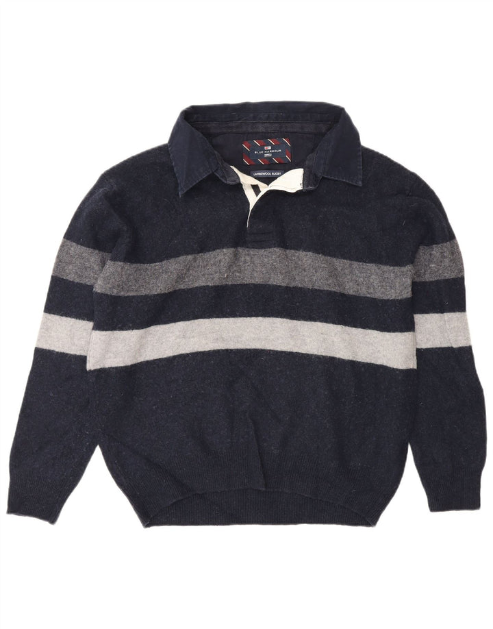 Marks & Spencer Herre Blue Harbor Polo Neck Jumper Sweater Large Navy