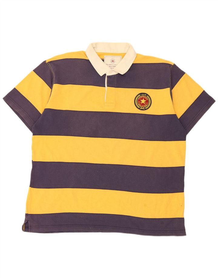 Converse Rugby poloshirt til mænd 3XL marineblå stribet