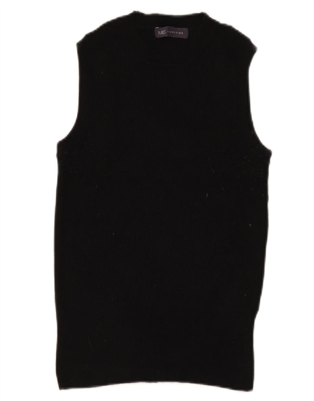 Marks & Spencer Damevest Tank Top UK 14 Medium Black Viscose
