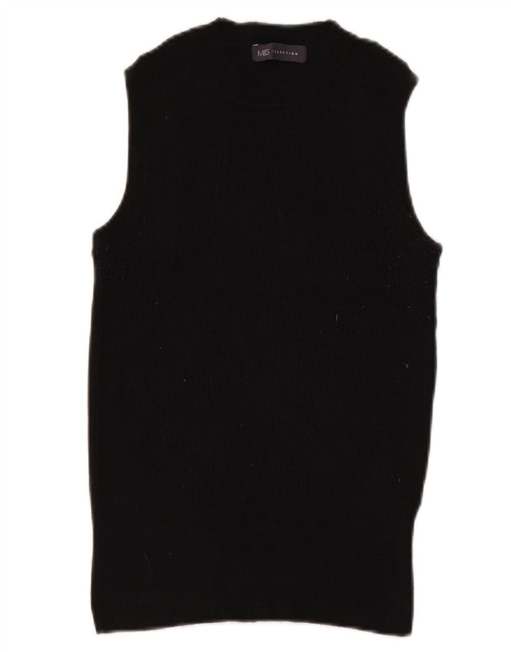 Marks & Spencer Damevest Tank Top UK 14 Medium Black Viscose