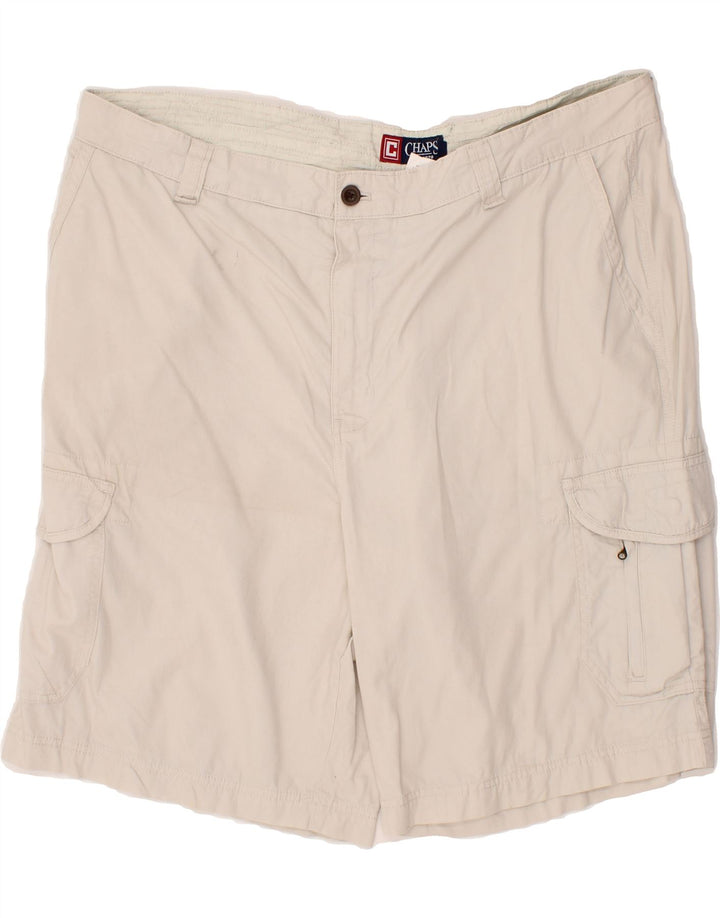 CHAPS Mens Cargo Shorts W42 2XL Off White Cotton Vintage Chaps and Second-Hand Chaps from Messina Hembry 