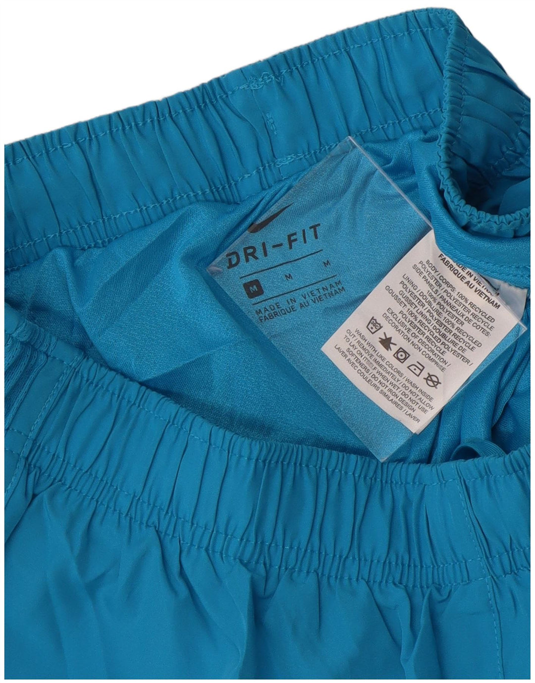 NIKE Dri Fit sportsshorts til kvinder UK 14 Medium Blue Polyester