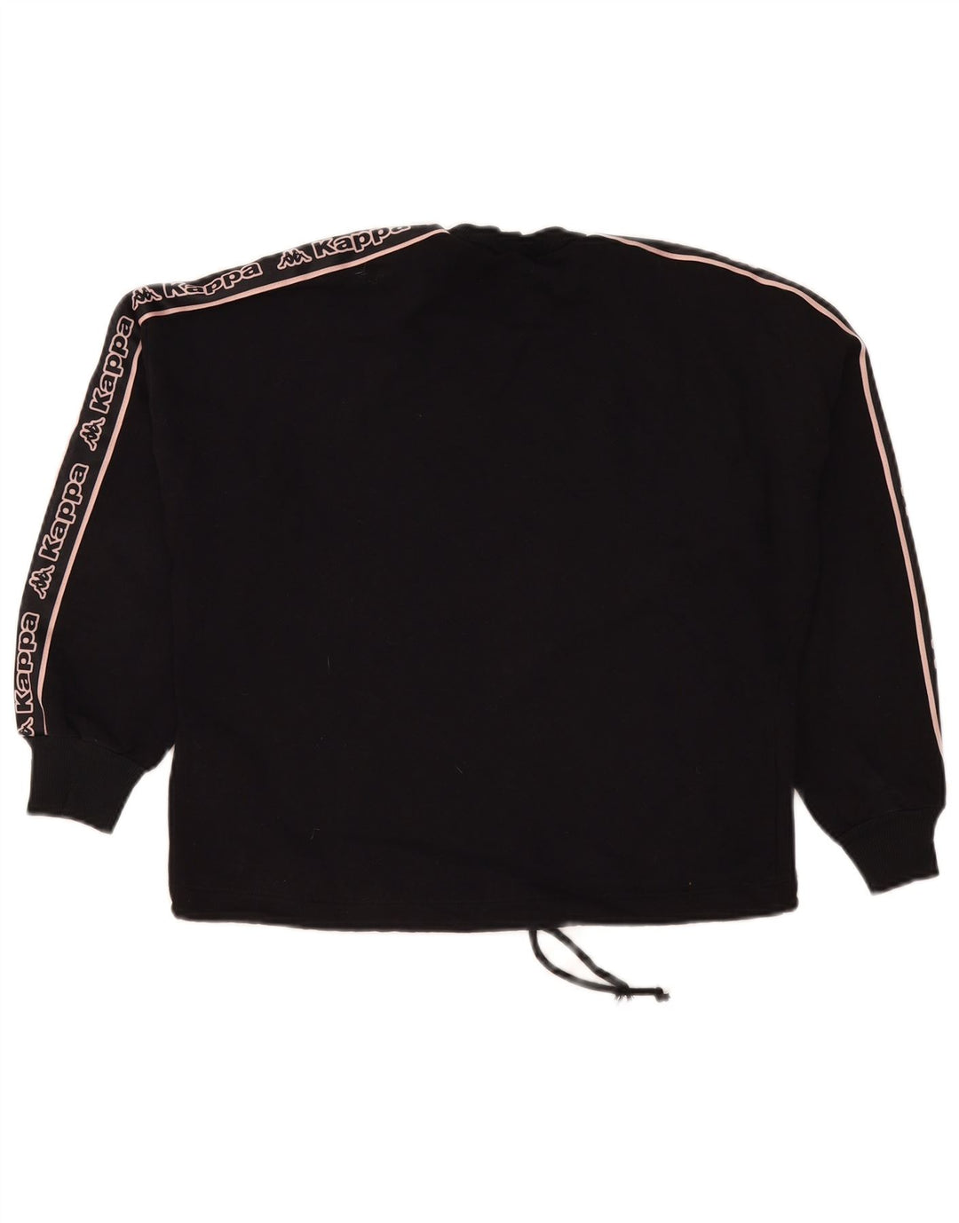 Kappa Dame Tezenis Graphic Sweatshirt Jumper UK 16 Large Black