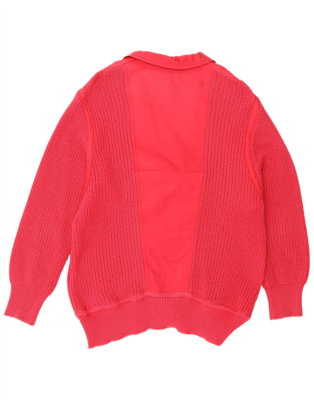 Vintage dobbeltradet cardigan sweater til kvinder IT 42 Medium Pink